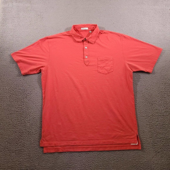 Oliver Ridley Shirt Mens‎ Extra Large Pink Solid Performance Golf Polo Dad - Picture 1 of 10